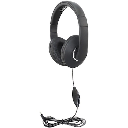 Hamiltonbuhl Hamilton Buhl Smart-Trek Mini Headphone With In-Line Volume Control And 3.5mm TRS Plug STM1BK