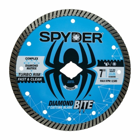 Spyder Masonry Cutting Wheel, Cont. Turbo, 7'' 14117