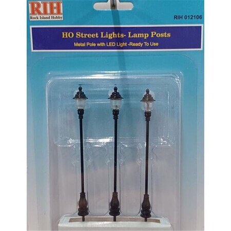 Rockisland HO Scale Lamp Post, 2PK RIH012106