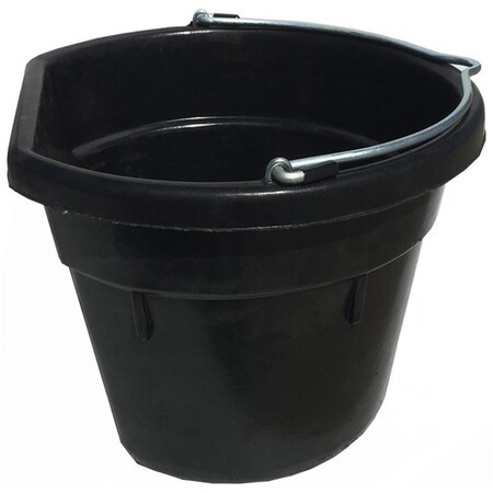 Tuff Stuff Products 18 qt. Rb-FB18 Rubber Flatback Bucket 458195690