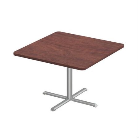 Correll Square Cafe Table, 42 in W, 42 in L, 29 in H, Particleboard Top, Mahogany SXT42S-20-98-20