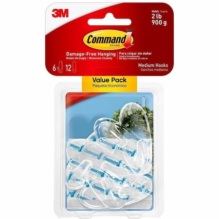 3M Hook, White, Powder Coated, 2 7/16" H MMM17091CLR6ES