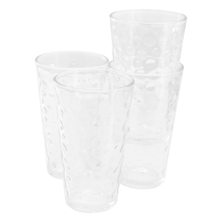 Gibson Home 4 Piece 16 Ounce Bubble Glass Tumbler Set 141405.04