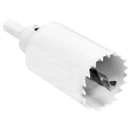 Vulcan Hole Saw with Arbor Hanager, 1 in Dia, 1-7/8 in D Cutting, 4/6 TPI, HSS Cutting Edge 960161OR