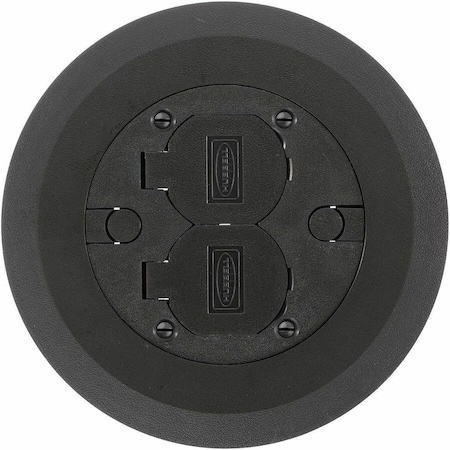 Hubbell Wiring Device-Kellems Electrical Box Cover, Round, Thermoplastic ABS PFBCBLA