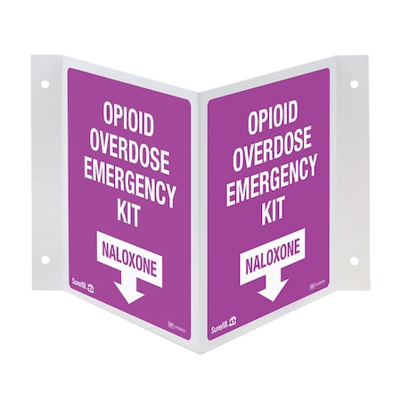 Aero Healthcare Overdose Kit 3-Way Wall Sign SFODWS01