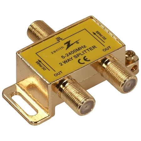 Zenith Coax Splitter, 1 Video Input, 2 Video Output VS3001SP2W