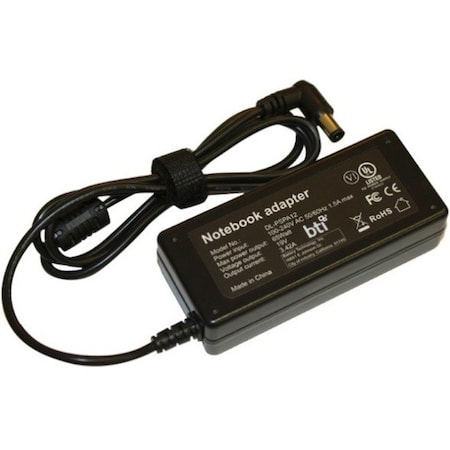 Battery Technology 19V 65W Slim Desktop Ac Adapter (Black) For Dell W/ 7.4Mm Connector 332-1831-BTI