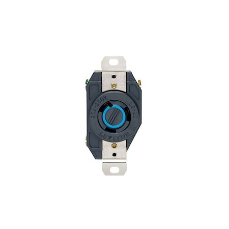 Leviton Locking Receptacle, 20 A, 250V AC, Black 2320