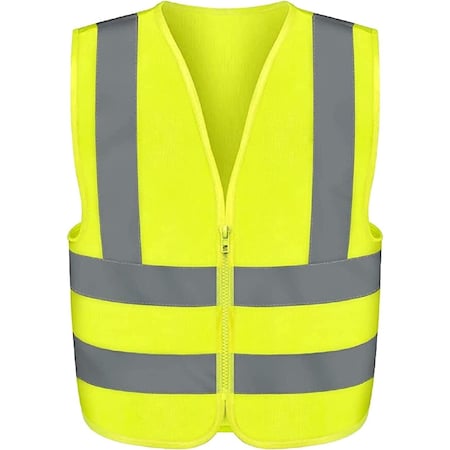 Neiko High Visibility Safety Vest ANSI Class 2, No Pocket, Neon Yellow, XX-Small (2XS) 54068A