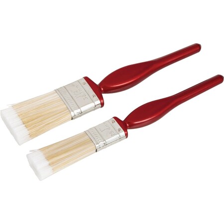 Smart Savers 1'' Flat 1-1/2'' Flat Polyester Assorted Paint Brush Set, 2PK 80027