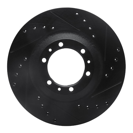 Dynamic Friction Co DFC Brake Rotor - Drilled and Slotted - Black 633-37008R