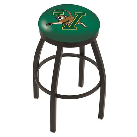 Holland Bar Stool Co 36" Blk Wrinkle Vermont Swivel Bar Stool, Accent Ring L8B2B36Vermnt