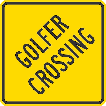Lyle Golfer Crossing (The Wording), 30x30, Diamond Grade, Yellow G-15094-DG_30x30
