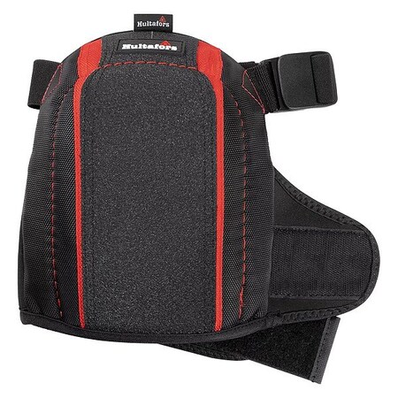 Hultafors Tools Knee Pad, Gel Pad, Fabric, Plastic Cap, 2 Straps, Black HT5224