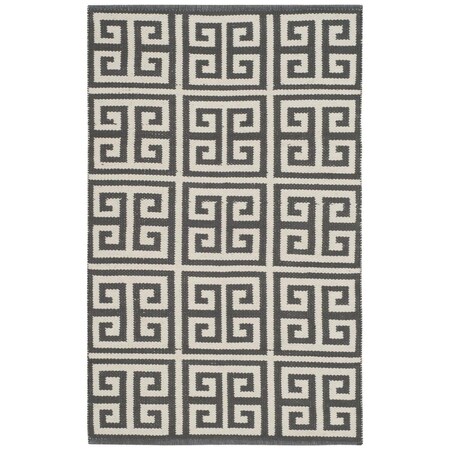 Safavieh Montauk Hand Woven Accent Area RugDark Grey & Ivory 2 ft. 6 in. x 4 ft. MTK724E-24