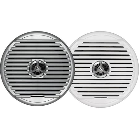Jensen MSX65R 6.5" High Performance Coaxial Speaker- White/Silver Grills MSX65R