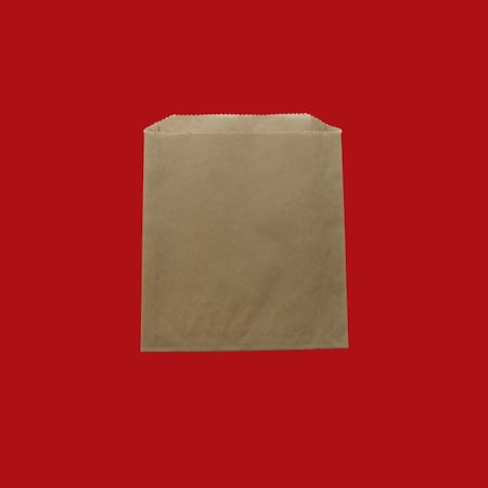 Cascades Pro Plain Grease Resistant Sandwich Bag 6" x 3/4" x 6 1/2" Natural Kraft 508-NK