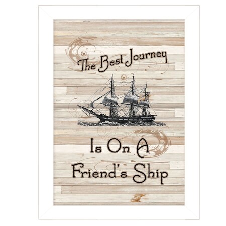 Homeroots Friendship Journey 3 White Framed Print Wall Art 405398