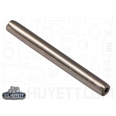 Huyett Coiled Spring Pin, Heavy Duty, Nickel Plated 302/304 Stainless Steel, 0.125 in Dia x 1.250 in Length SPC3P-125-1250H