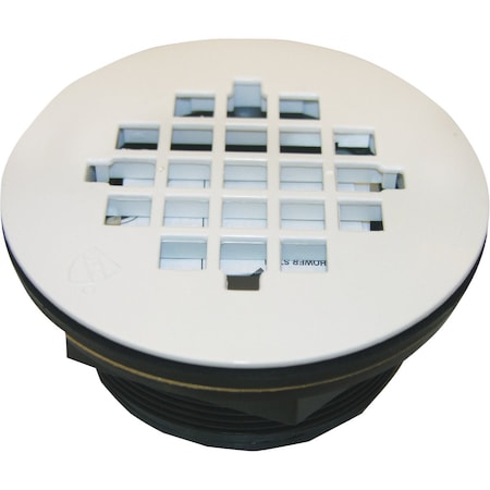 Westlake Pipe & Fittings 2'' Plastic Shower Drain for Fiberglass Shower with Plastic Strainer 03-1251
