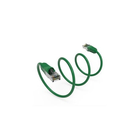 Cable Wholesale Shielded S/FTP Cat6 Ethernet Patch Cable, Snagless/Molded Boot, 26AWG, Green, 4 foot 12X8-55104