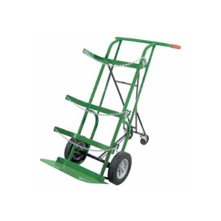 Anthony Retractable Dual-Cylinder Delivery Cart, 48 in H x 21 in W, 10 in Pneumatic/4 in Rubber Swivel 021-55-3B-FRA