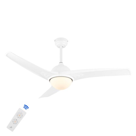 Jonathan Y Sully 52" 1-Light Contemporary Industrial Iron/Plastic Mobile-App/Remote-Controlled 6-Speed Propelle JYL9717F