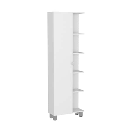 Homeroots 20" White Wood Freestanding Single Door Bathroom Vanity 543611