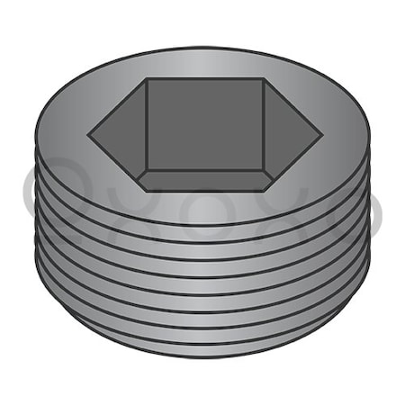 Oxoxo 1/16 Dry Seal Socket Pipe Plug Plain, 100PK 100236