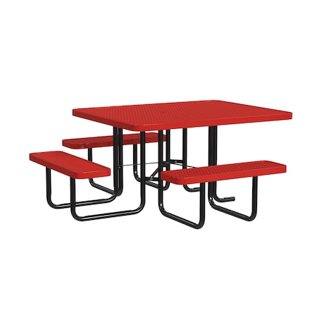 Leisure Craft Square Expanded Table, 46 in, Red T46SQP-ADA-RED