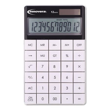 Maxpower IVR 12-Digit LCD Large Button Calculator, White MA3765845