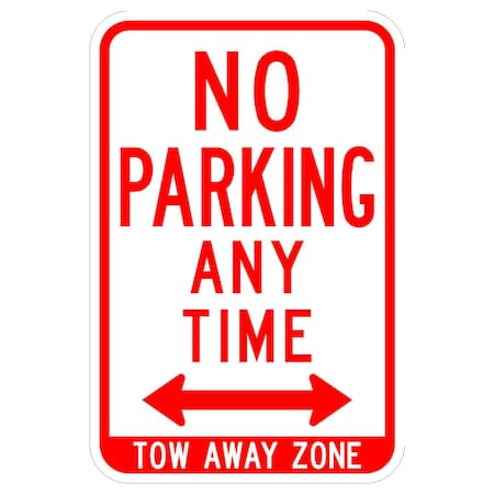 Sign Solutions Usa Parking Sign, 12 in W, Aluminum Sign, White DCS10HWT1218CUS00138