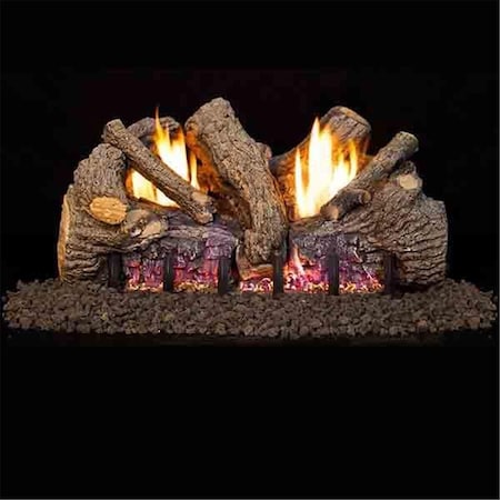 Cunningham Gas Products Real Fyre  30 in. G19A Series Foothill Oak Vent Free Log Set FTO-30