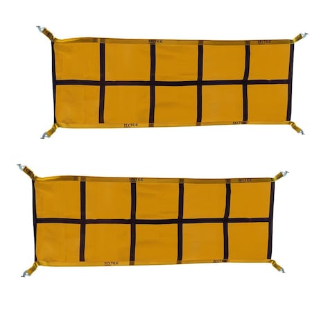Mytee Products 2 inx122.5 in Pallet Rack Safety Nets for 10 ft Pallet Racking Bays 800 lbs WLL, 2PK PLTNET-3251225x2