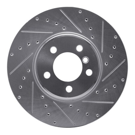 Dynamic Friction Co DFC Brake Rotor - Drilled and Slotted - Silver 631-11007R