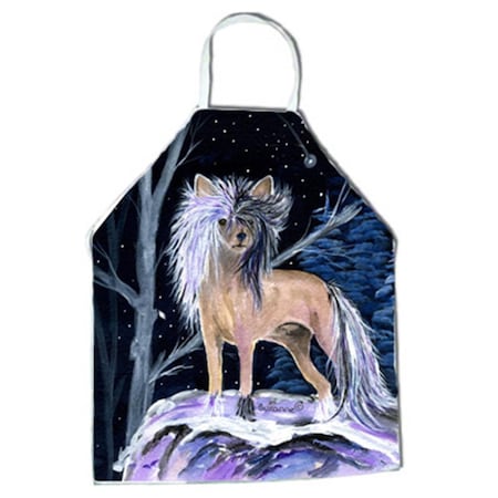 Carolines Treasures Starry Night Chinese Crested Apron - 27 x 31 in. SS8390APRON