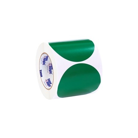 Bubblefast 4'' Green Inventory Circle Labels BFDL615D