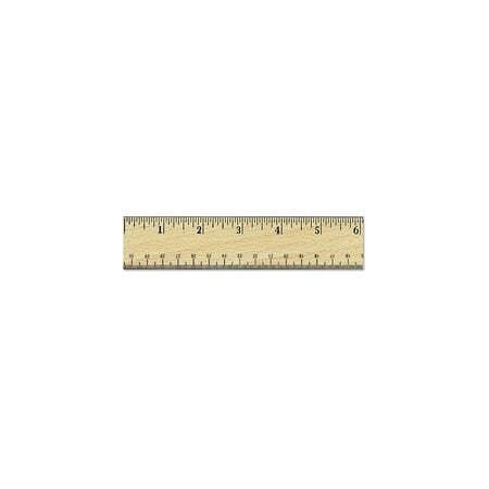 Universal Ruler, Wood, 12", Double Edge UNV59021