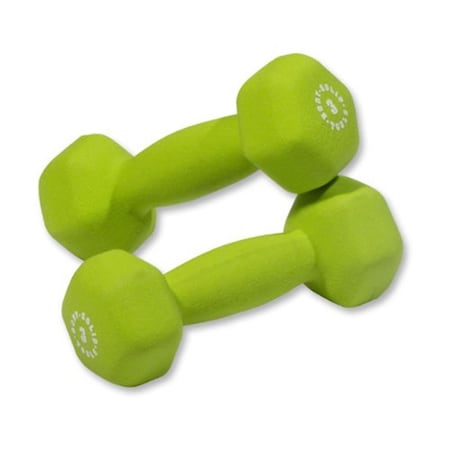 Body-Solid 3 lbs Neoprene Dumbell, Green - Pair BSTND3PR