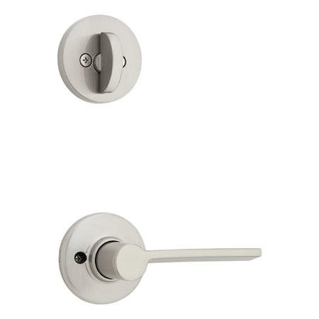 Kwikset Left Hand Ladera Lever with Round Rose Interior Single Cylinder Handleset Trim for Both 800 and 966LRLRDTLH-15.UNIV