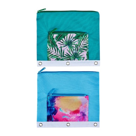Its Academic Pencil Pouch for 3-Ring Binder, 2-Pockets with Zipper, 2-Pack 24352-PMWC-2PK