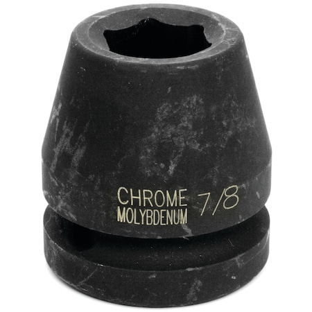 Performance Tool 1 in. Dr. 7/8 in. 6pt Impact Socket, Chrome Moly, Black Oxide M745-12