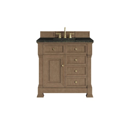 James Martin Vanities Brookfield 36" Single Vanity, Pecan, w/ 3 CM Phantome Eclos Top 547-V36-PCN-3PHT