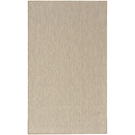Homeroots 2' X 3' Natural And Ivory Geometric Indoor Outdoor Area Rug 573884