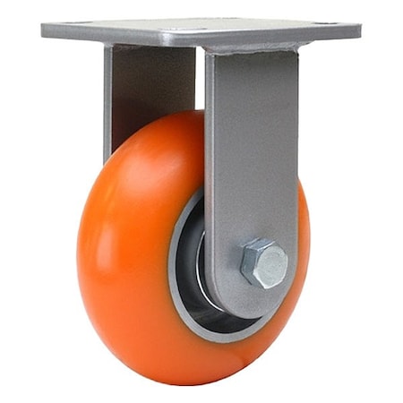 Hamilton Plate Caster, Steel, Rigid R-WH-52EMB-FITG-52-ZB