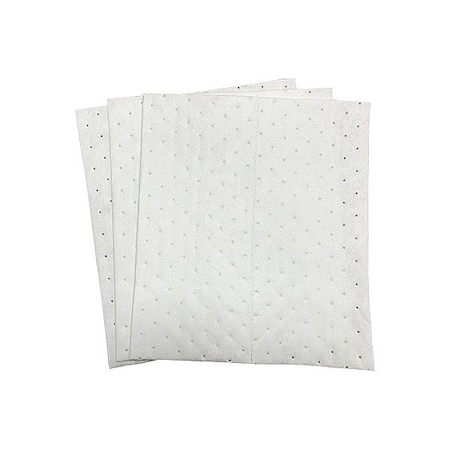 Sustayn By Spilfyter Sorbent Pad, Oils, 27 gal Vol Absorbed per Pkg, White, Polypropylene OSRB-75