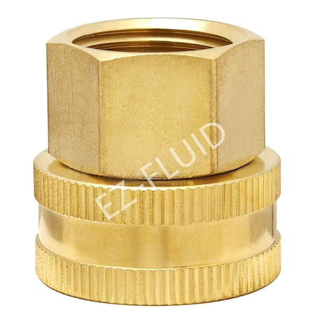 Ez-Fluid 3/4 FHT X 1/2 FIP Swivel Garden Hose Adapter EZFD707