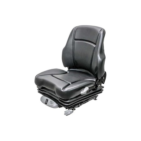 Uni Pro 422 Air Suspension Seat, 12-Volt, Black Vinyl 8735