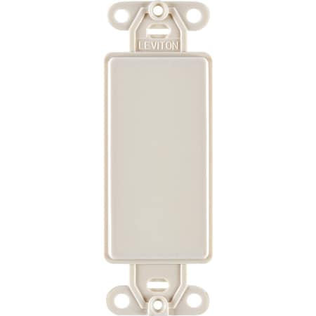 Leviton Decora QuickPort Light Almond Blank Wall Plate Insert 028-80414-00T